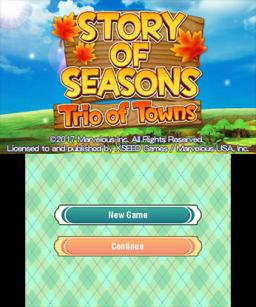 Story of Seasons: Trio of Towns Title Screen
